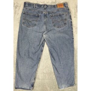 Levis 560 Comfort Fit Jeans Mens 44x32 Blue Relaxed Tapered Denim Light Wash Y2K